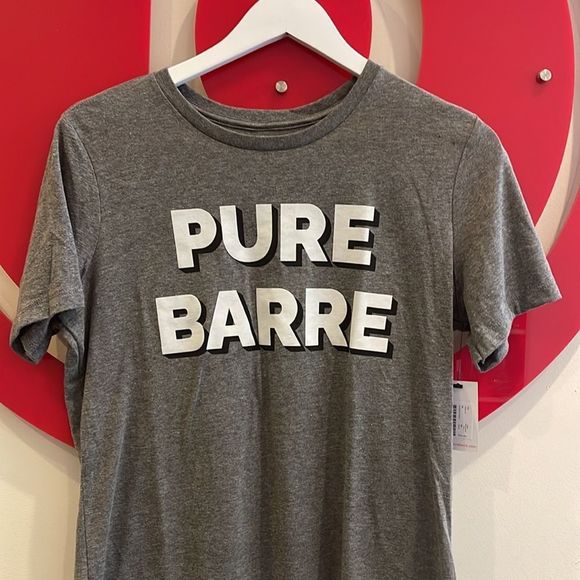 Pure Barre Shadow Tee Deep Heather/White - Picture 2 of 2